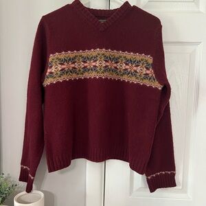 Cranberry Wool Sweater